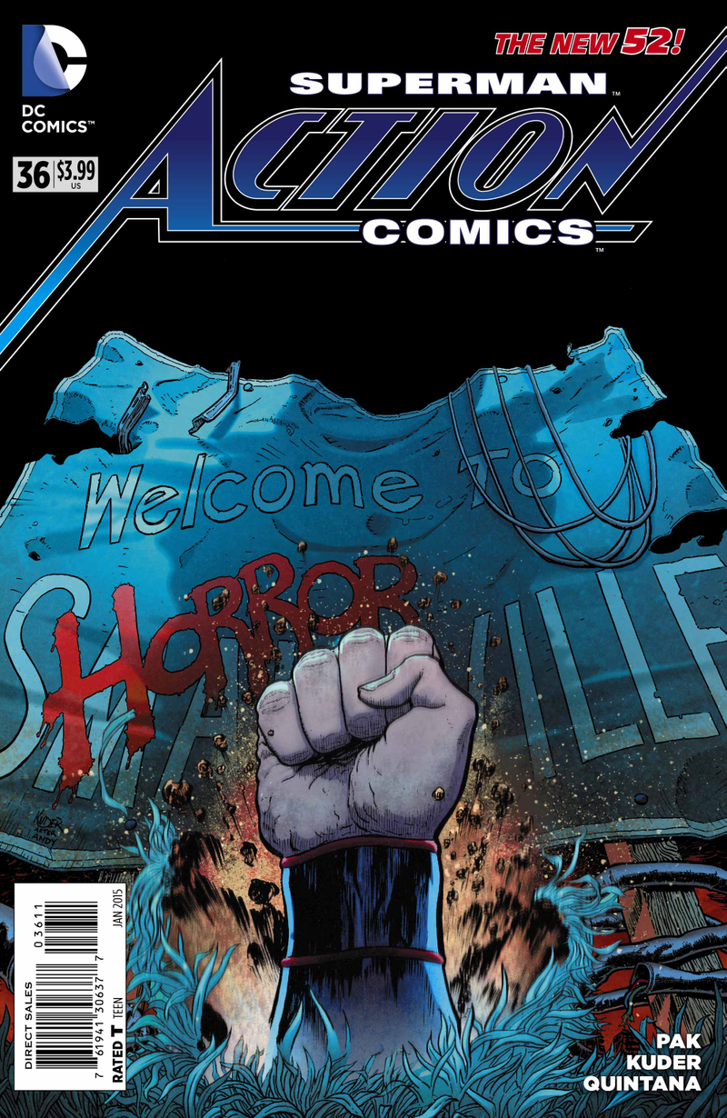 Illustration for article titled Exclusive DC preview: Smallville becomes āHorrorvilleā in Action Comics #36